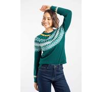 Weird Fish Women's Lowell Fair Isle Jumper in Teal | Size: 20 Weird Fish Teal 20