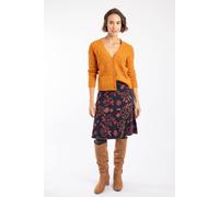 Weird Fish Malmo Printed Jersey Stretch Skirt In Dark Blue Dark Blue 8