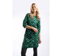 Weird Fish Markle Organic Cotton Printed Sparkle Jersey Dress Forest Night Size 22