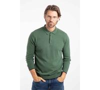 Weird Fish Men's Alden Long Sleeve Knitted Polo in Dark Olive | Size: 3XL Weird Fish Dark Olive 3XL
