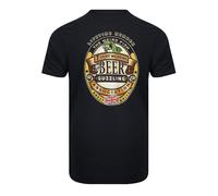 Weird Fish Mens Beer Guzzling Heritage Wash T-Shirt Black 2XL