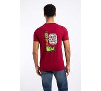 Weird Fish Men's Beer Offisher Artist T-Shirt in Red | Size: Large Weird Fish Red L