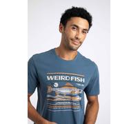 Weird Fish Men's Big Fish Front Print Graphic T-Shirt in Blue | Size: 4XL Weird Fish Blue 4XL