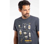 Weird Fish Men's Brewer Front Print Graphic T-Shirt in Navy | Size: Large Weird Fish Navy L