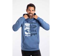 Weird Fish Men's Bryant Graphic Pop Over Hoodie in Mid Blue | Size: XL Weird Fish Mid Blue XL