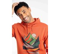 Weird Fish Men's Bryant Graphic Pop Over Hoodie in Orange | Size: Large Weird Fish Orange L