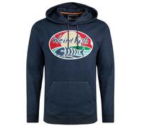 Weird Fish Mens Bryant Graphic Print Pull Over Hoodie (Navy) - Size Small