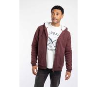 Weird Fish Men's Camborne Borg Lined Full Zip Hoodie in Chocolate | Size: Medium Weird Fish Chocolate M