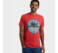 Weird Fish Men's Coasting Front Print Graphic T-shirt, Red XL