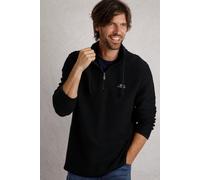 Weird Fish Men's Cruiser 1/4 Zip Macaroni Sweatshirt in Black | Size: Small Weird Fish Black S