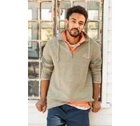 Weird Fish Men's Cruiser 1/4 Zip Macaroni Sweatshirt in Fawn | Size: Large Weird Fish Fawn L