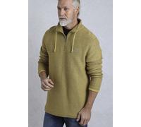 Weird Fish Men's Cruiser 1/4 Zip Macaroni Sweatshirt in Khaki | Size: XL Weird Fish Khaki XL