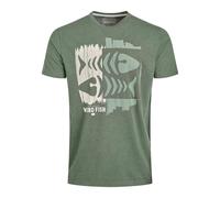 Weird Fish Mens Double Fish Eco Graphic T-Shirt Green L