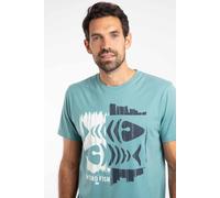 Weird Fish Men's Double Fish Front Print Graphic T-Shirt in Light Blue | Size: 4XL Weird Fish Light Blue 4XL