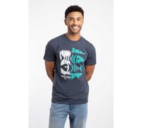 Weird Fish Men's Double Fish Front Print Graphic T-Shirt in Navy | Size: 5XL Weird Fish Navy 5XL