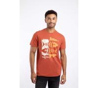 Men's Double Fish Graphic T-Shirt, Red XXL