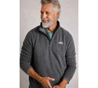 Weird Fish Men's Errill 1/4 Zip Textured Fleece in Light Grey | Size: Medium Weird Fish Light Grey M