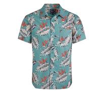 Weird Fish Mens Faraway Leaves Organic Cotton Shirt (Mineral Blue) - Size X-Large
