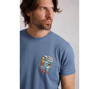 Weird Fish Men's Fawlty Trouters Artist T-Shirt in Mid Blue | Size: Small Weird Fish Mid Blue S