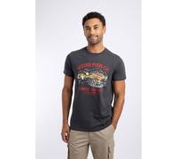 Weird Fish Men's Fish Out Of Water Front Print Graphic T-Shirt in Charcoal | Size: Large Weird Fish Charcoal L
