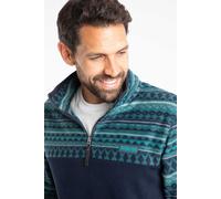 Weird Fish Men's Gilbert 1/4 Zip Printed Microfleece in Bottle Green | Size: 3XL Weird Fish Bottle Green 3XL