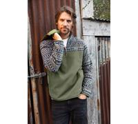 Weird Fish Men's Gilbert 1/4 Zip Printed Microfleece in Pale Green | Size: 5XL Weird Fish Pale Green 5XL