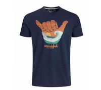 Weird Fish Mens Hang Loose Eco Graphic T-Shirt Navy 2XL