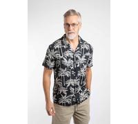 Weird Fish Men's Holborn Printed Hawaiian Shirt in Black | Size: XL Weird Fish Black XL