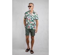 Weird Fish Men's Holborn Viscose Hawaiian Shirt in Light Green | Size: Small Weird Fish Light Green S
