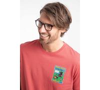 Weird Fish Men's Holy Whale Artist T-Shirt in Light Red | Size: Large Weird Fish Light Red L