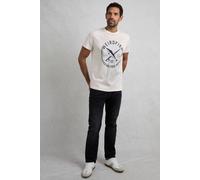 Weird Fish Men's Hudson Cotton Front Print Branded T-Shirt in Off-White | Size: XL Weird Fish Off-White XL