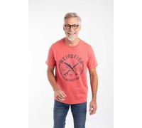 Weird Fish Men's Hudson Front Print Branded T-Shirt in Light Red | Size: Medium Weird Fish Light Red M