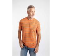 Weird Fish Men's Jefferson Textured Stripe T-Shirt in Pale Orange | Size: 2XL Weird Fish Pale Orange 2XL