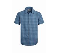 Weird Fish Mens Judd Checked Organic Cotton Short-Sleeved Shirt (Ensign Blue) - Size Small