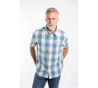 Weird Fish Men's Judd Short Sleeve Check Shirt in Light Green | Size: Large Weird Fish Light Green L