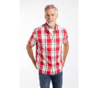 Weird Fish Men's Judd Short Sleeve Check Shirt in Light Red | Size: Small Weird Fish Light Red S
