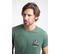 Weird Fish Men's Lake District Graphic T-Shirt in Bottle Green | Size: Large Weird Fish Bottle Green L