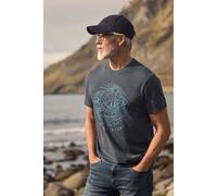 Weird Fish Men's Lakes & Peaks Front Print Graphic T-Shirt in Navy | Size: 3XL Weird Fish Navy 3XL