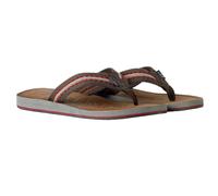 Weird Fish Mens Malham Faux Leather Flip Flops (Antique Tan) - Dark Brown - Size UK 10