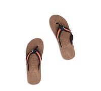 Weird Fish Men's Malham Leather Look Flip Flops in Light Beige | Size: 7 Weird Fish Light Beige 7