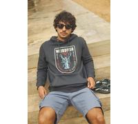 Weird Fish Men's Mckay Front Print Hoodie Sweatshirt in Navy | Size: 2XL Weird Fish Navy 2XL