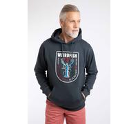 Weird Fish Men's Mckay Front Print Hoodie Sweatshirt in Navy | Size: Large Weird Fish Navy L