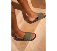 Weird Fish Men's Oliver Pool Sliders in Dark Olive | Size: 10 Weird Fish Dark Olive 10