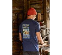 Weird Fish Men's Only Fowls & Hawkses Artist T-Shirt in Dark Blue | Size: Large Weird Fish Dark Blue L