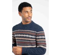 Weird Fish Men's Orson Fair Isle Crew Neck Jumper in Midnight | Size: 5XL Weird Fish Midnight 5XL