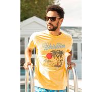 Weird Fish Men's Palm Island Front Print Graphic T-Shirt in Yellow | Size: Large Weird Fish Yellow L
