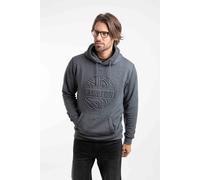 Weird Fish Men's Perranporth Embossed Grindle Hoodie in Black | Size: 4XL Weird Fish Black 4XL