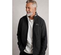 Weird Fish Men's Shires Full Zip Grid Fleece in Jet Black | Size: Medium Weird Fish Jet Black M