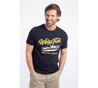 Weird Fish Men's South Coast Front Print Graphic T-Shirt in Midnight | Size: 5XL Weird Fish Midnight 5XL