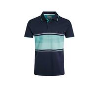 Weird Fish Mens Sunbury Striped Pique Organic Polo Shirt (Aquamarine) - Blue - Size Small